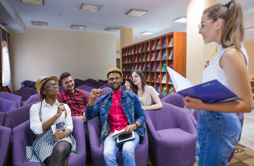 college students building student organizations career skills through teamwork and group discussion